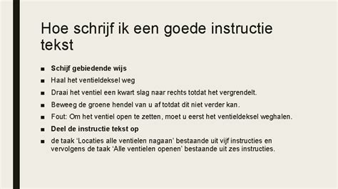 wat is een instructieve tekst