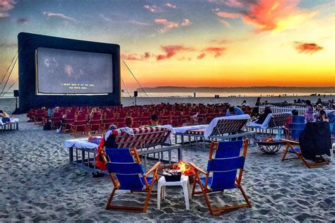 watch movie on the beach