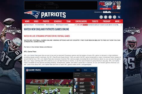 watch new england patriots live free online