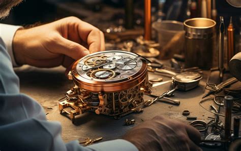 Watchmaker working on watch