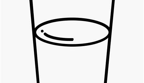Outline Illustration Of Glass Of Water Royalty Free Cliparts