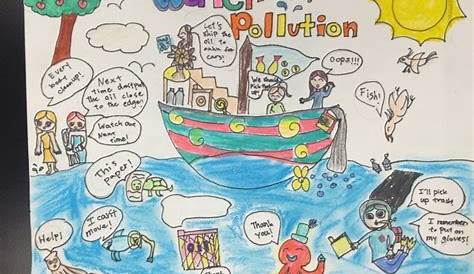 37+ water pollution illustration for kids idea | Save water poster