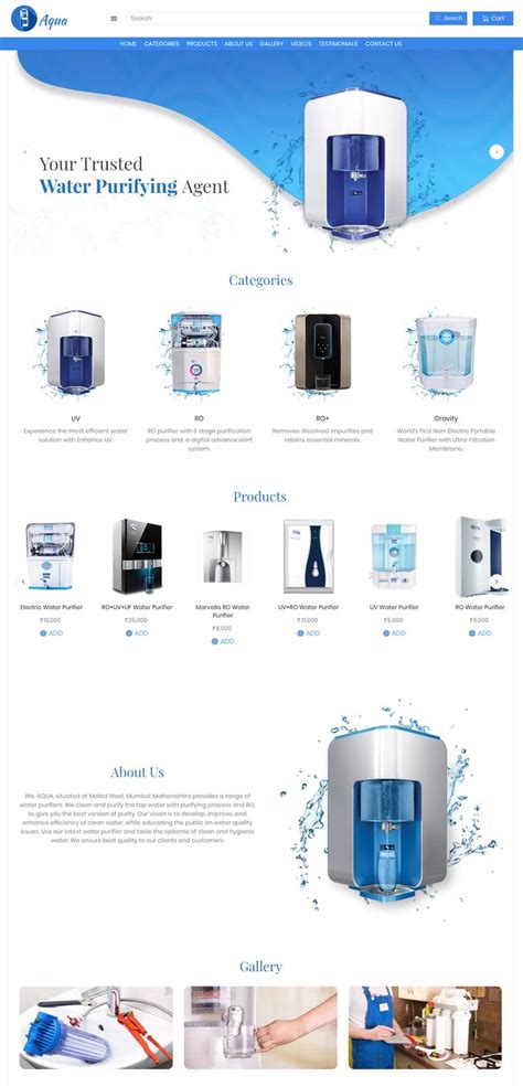 Free Download Water Purifier Website Template » Designtube Creative