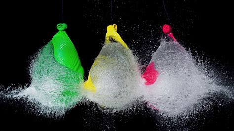 Water Balloons Exploding In Slow Motion