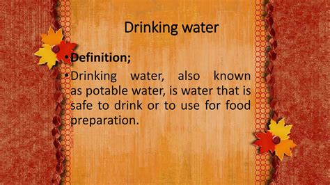 Water Definition Drinking