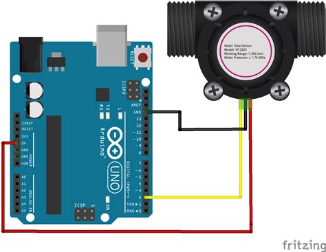 Water Flow Sensor Connection