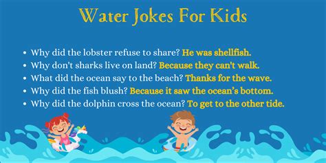 water jokes for kids