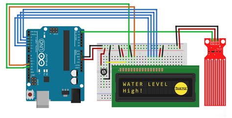 Water Level Sensor Arduino Circuit Diagram