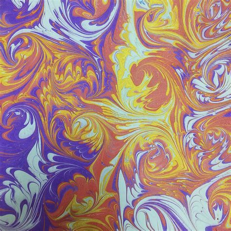 water marble art on fabric
