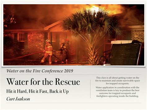 water on the fire conference 2023