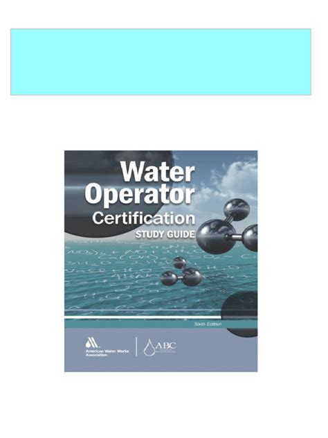 Water Operator Certification Study Guide