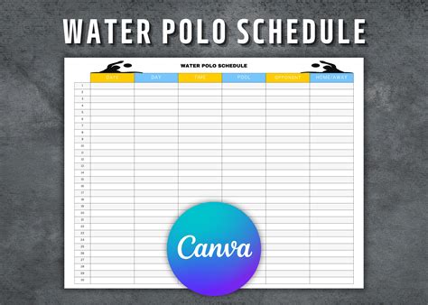 Water Polo Schedule