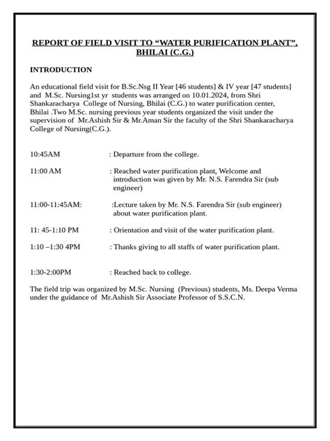 Water Purification Report Pdf