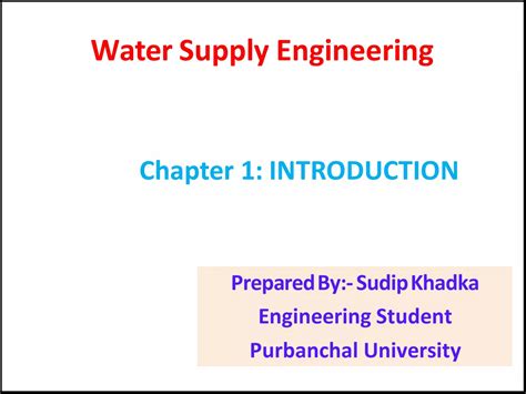 Water Supply Engineering Notes