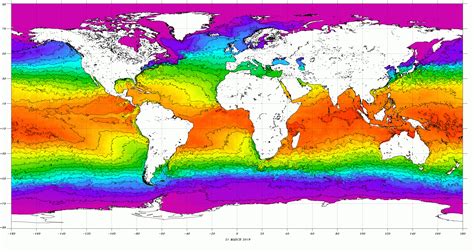 water surface temperature map