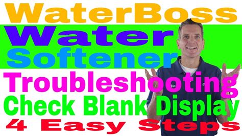 waterboss water softener troubleshooting