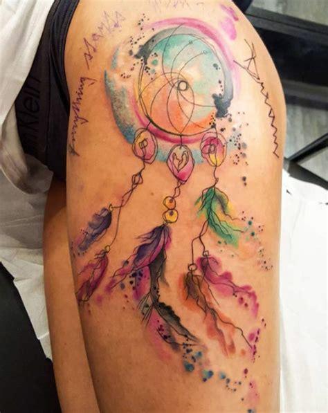 Dream Catcher Tattoo Watercolor tattoo, Tattoos, Watercolor