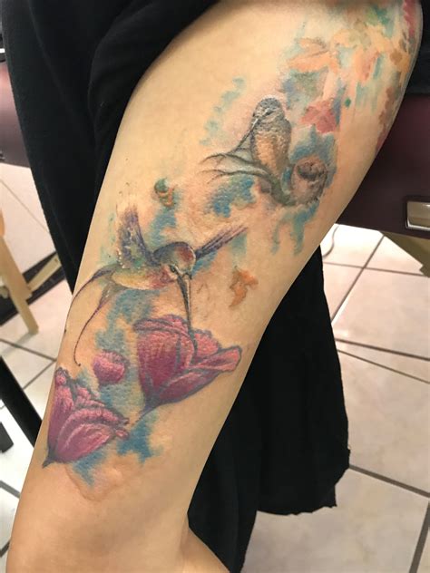 Watercolor Bubbles by Amy Zager at Tattoo Factory in