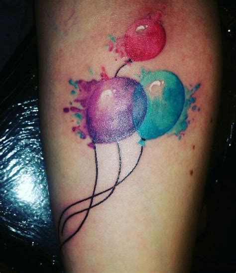 Watercolor Balloon Tattoo