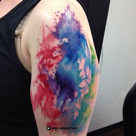 View the Watercolor Tattoo Gallery of Photos by Joel
