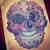 watercolor tattoo skull