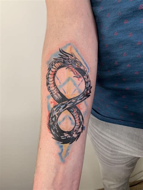 Watercolor Ouroboros by Romina at The Ink Society, Utrecht