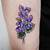 watercolor tattoo violets