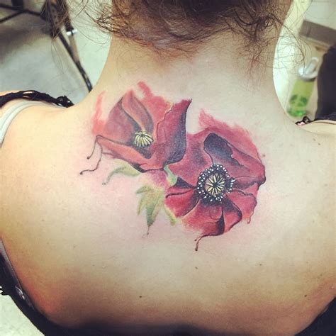 watercolor tattoo done by Dia Moeller at Boston Tattoo