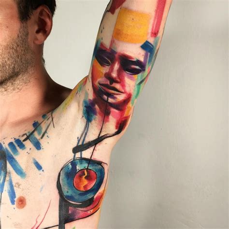 Watercolor tattoo by Emrah De Lausbub iNKPPL