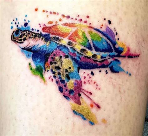 Watercolor Sea Turtle by Nina Cisneroz at Nastalgic Ink