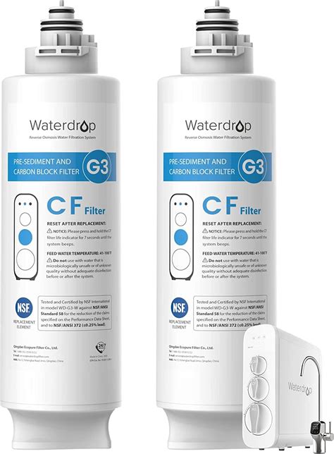 Waterdrop WDG3CF Filter, Replacement for WDG3W, WDG3P600 and WD