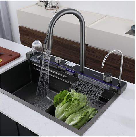 Waterfall Faucet With Sink