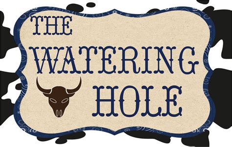 Western Themed Wedding BAR Sign Waterin' Hole Vintage Style