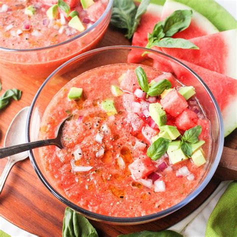 Watermelon Basil Gazpacho