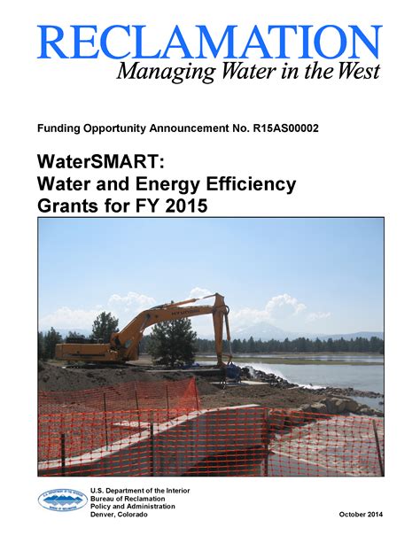 watersmart water and energy efficiency grants