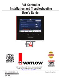 WATLOW F4T Process Controller User Guide
