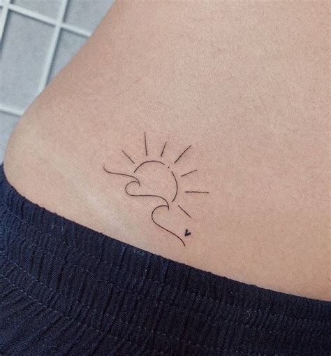 Wave and sun Tattoos, Wave tattoo small, Small tattoos