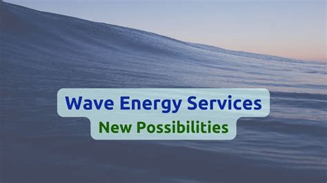 wave energy services