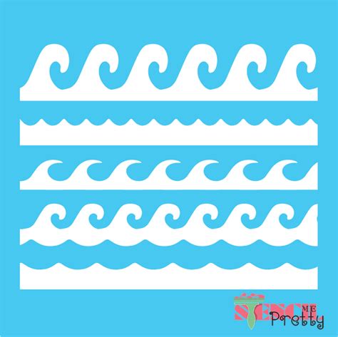 Wave Template Stencils Printables
