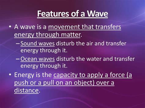 waves that disturb matter