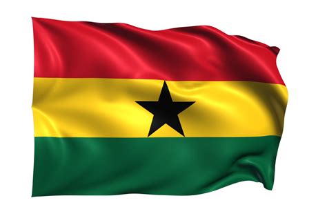 waving ghana flag png