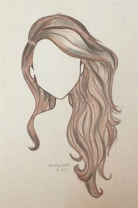 Wavy Hair Drawing Tutorial