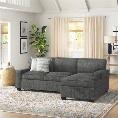 Ebern Designs Efim 86" Wide Reversible Sleeper Sofa & Chaise & Reviews