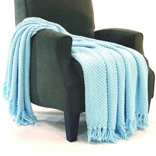 Wayfair Throw Blankets Blue