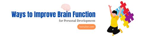 ways to improve brain function for personal development