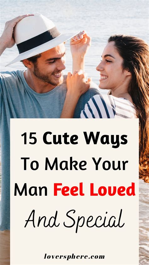 ways to make a man feel loved