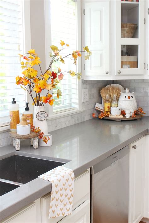 Decorating for fall in a modern farmhouse kitchen from Farmhouse kitchen diy