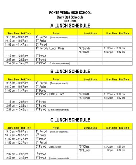 wayzata high school lunch schedule