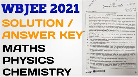 wbjee 2021 question paper with solution pdf