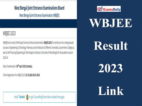 wbjee 2023 exam result